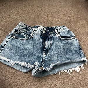 omens pacsun blue wash jean shorts